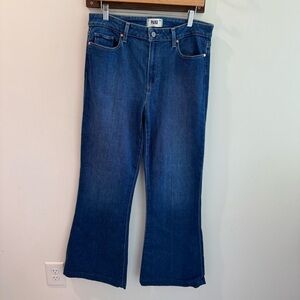 Paige Genevieve Mid Rise Flare Jeans Medium Blue Wash Size 31